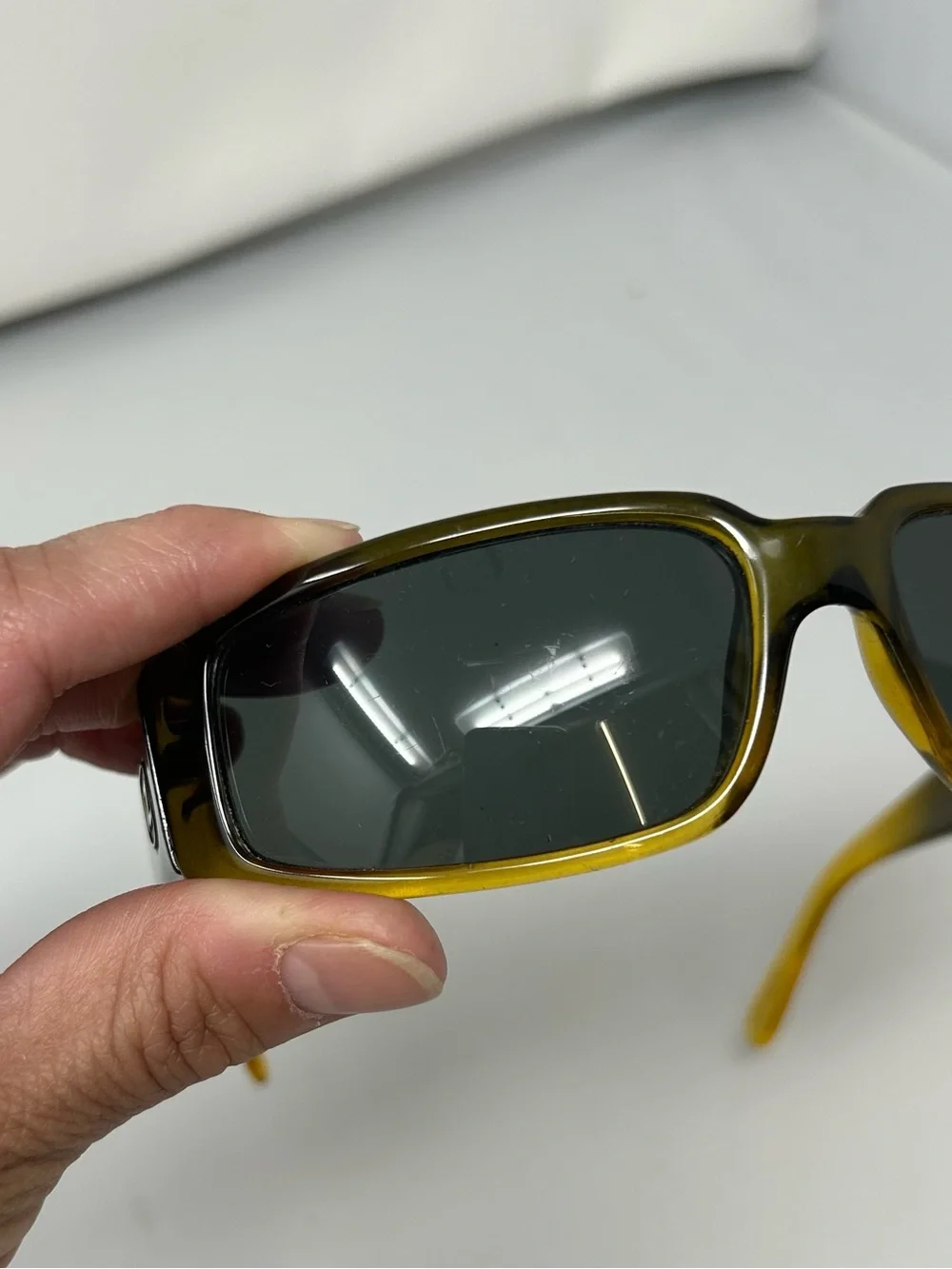 VTG Y2K VonZipper Wrap Sunglasses Sham Gradient Frames Green To Yellow
